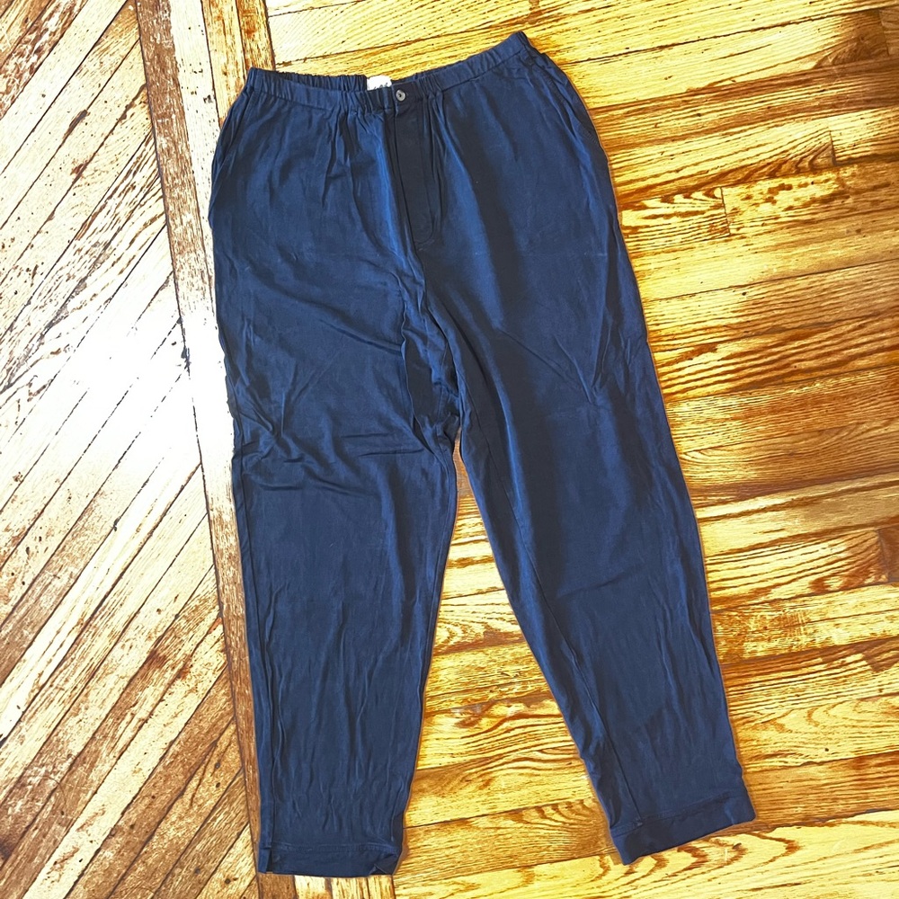 Lou & Grey Black Cupro Stretch Lounge Pants Joggers